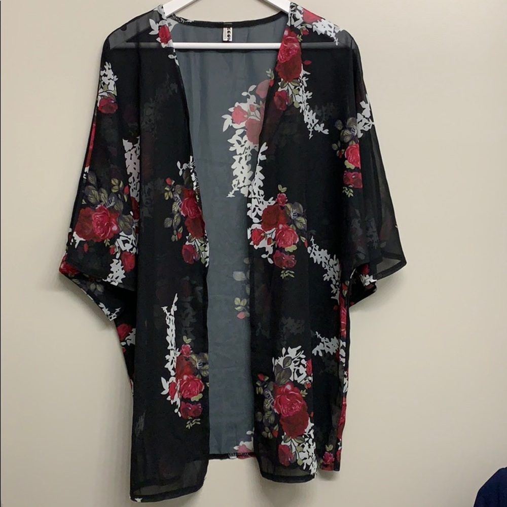 Floral Print Kimono cardigan